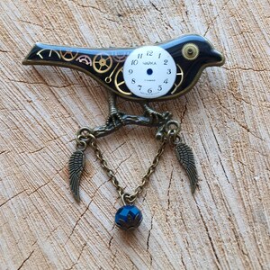 Broche steampunk pássaro Pássaro steampunk Broche mecânico pássaro Steampunk passarinho Peças de relógio broche pássaro Broche bonito pássaro Broche doce pássaro