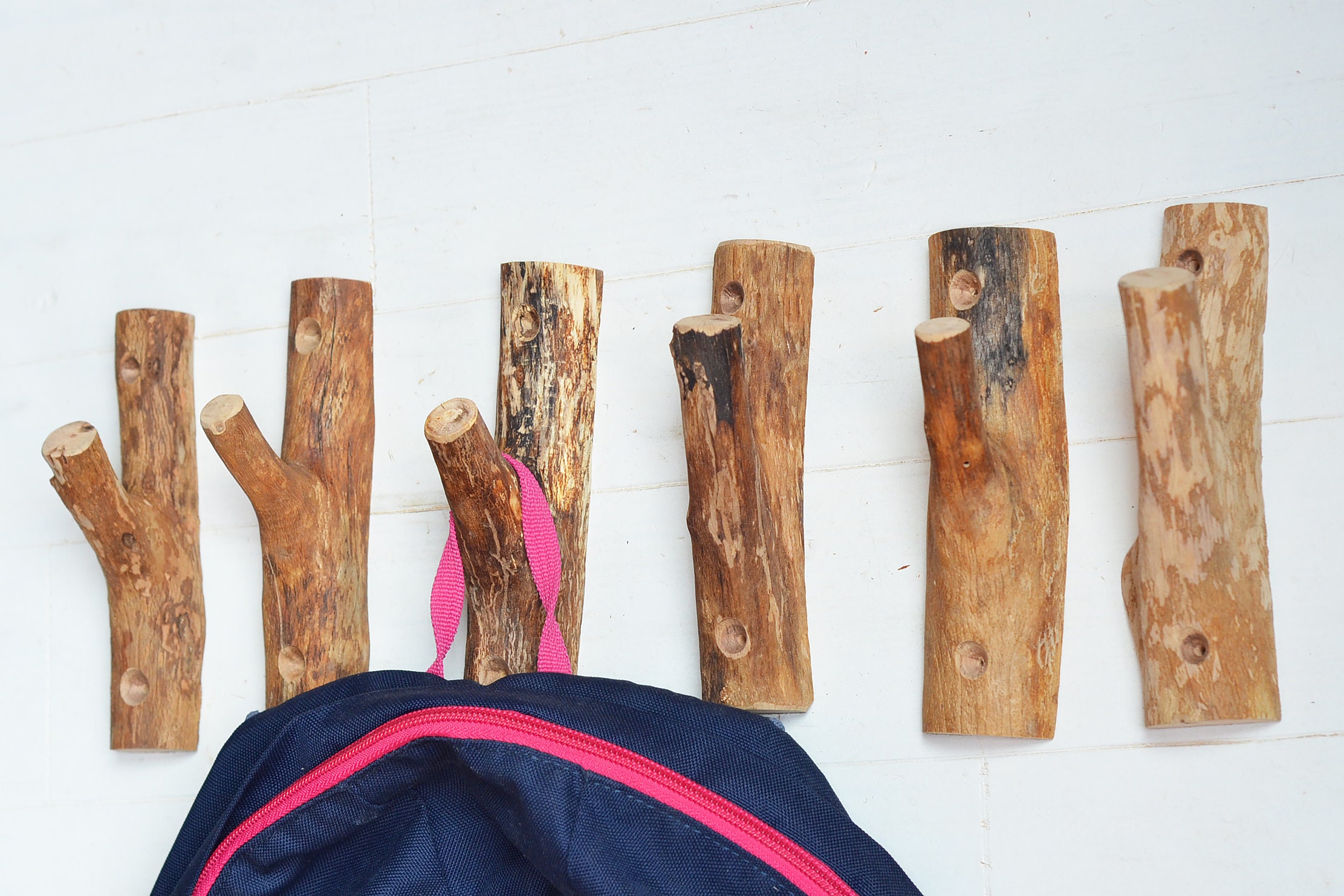 Tree Branch Hooks Solid Natural Wood Hook Wooden Rustic Coat Etsy UK