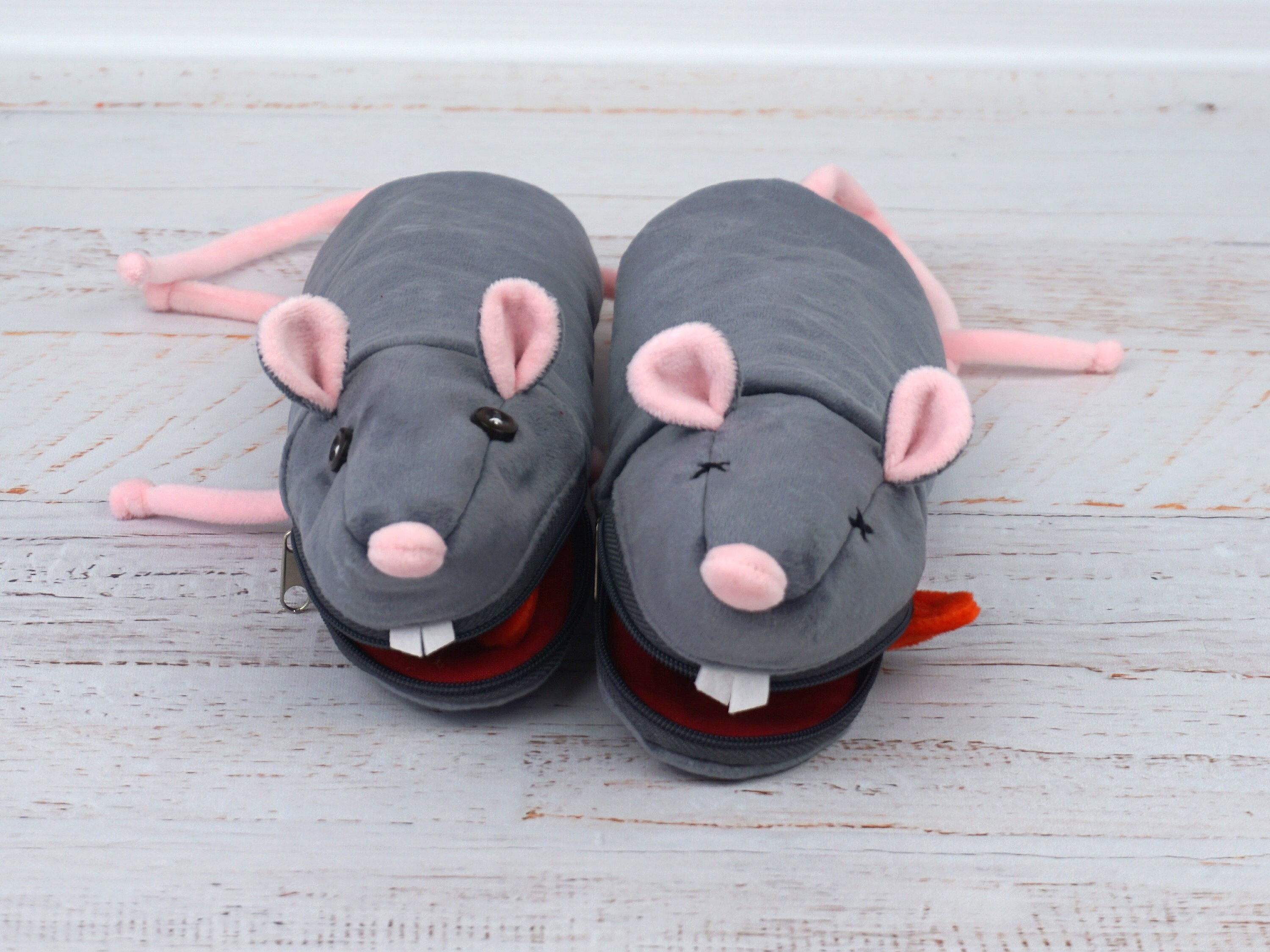 Rat plush pencil case. Etsy