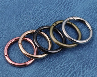 1.25"(32mm inner) Metal Spring O ring Clasp O Rings Spring O Ring Clasps Spring Gate Ring Purse O Ring Round Ring Push Gate Snap Hook Making