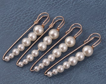 74mm length pearl safety pins brooches kilt pins brooch scarf pin shawl pins safety brooch pins metal safety pins brooch pin