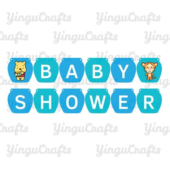 Download Digital Baby Banner Svg Winnie The Pooh Banner Honey Pots Etsy