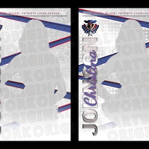 Diamonds and Glitter - Blue and Red Senior Banner Cheerleading Cheer Allstar Dance Gymnastics