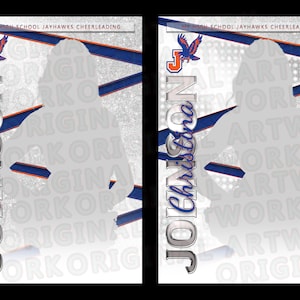 Diamonds and Glitter - Blue and Orange Senior Banner Cheerleading Cheer Allstar Dance Gymnastics