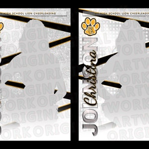 Diamonds and Glitter - Black and Gold Senior Banner Cheerleading Cheer Allstar Dance Gymnastics