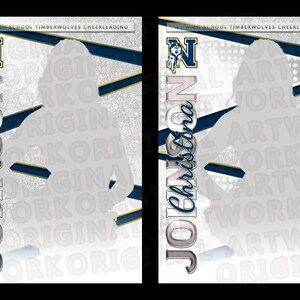 Diamonds and Glitter - Navy and Yellow Senior Banner Cheerleading Cheer Allstar Dance Gymnastics