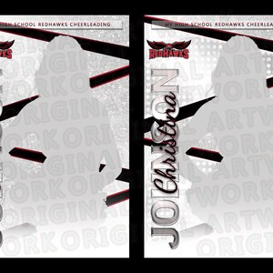 Diamonds and Glitter - Black and Red Senior Banner Cheerleading Cheer Allstar Dance Gymnastics