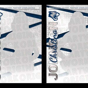 Diamonds and Glitter - Blue and Gray Senior Banner Cheerleading Cheer Allstar Dance Gymnastics