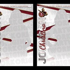 Diamonds and Glitter - Red and Gold Senior Banner Cheerleading Cheer Allstar Dance Gymnastics