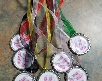 7 Roller Skate Pop Cap Necklace Lot Party Gifts