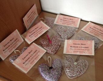 Handmade Lavender Hearts 100% cornish Lavender