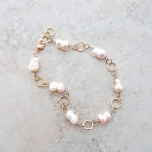 Blush Pink Pearl Bead Ankle Bracelet - Pearl Anklet - Freshwater Pearl Bracelet - Foot Jewelry - Ankle Jewelry - Gift for Her- Beach -Anklet