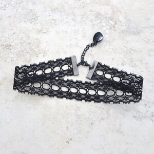 Black Lace Choker Necklace, Black Lace Necklace, Costume Choker, Gothic, Halloween Costume Choker, Vampire Choker