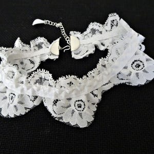 White Lace Choker Necklace, Vintage Lace Necklace, Wedding Choker, White Choker, Brides&#39; Choker, Wedding Jewelry