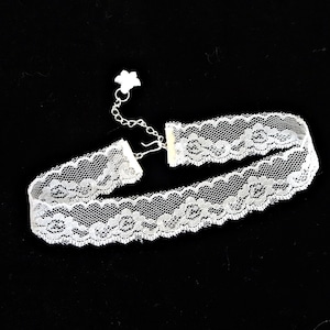 White Lace Choker Necklace, Vintage Lace Necklace, Wedding Choker, White Choker, Brides&#39; Choker, Wedding Jewelry