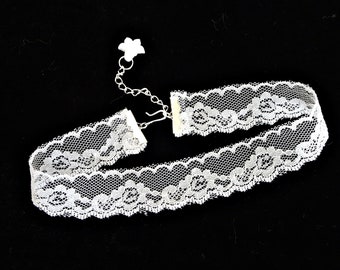 Weiße Spitze Choker Halskette, Vintage Spitze Halskette, Hochzeit Choker, Weiße Spitze, Braut Choker, Hochzeits Schmuck