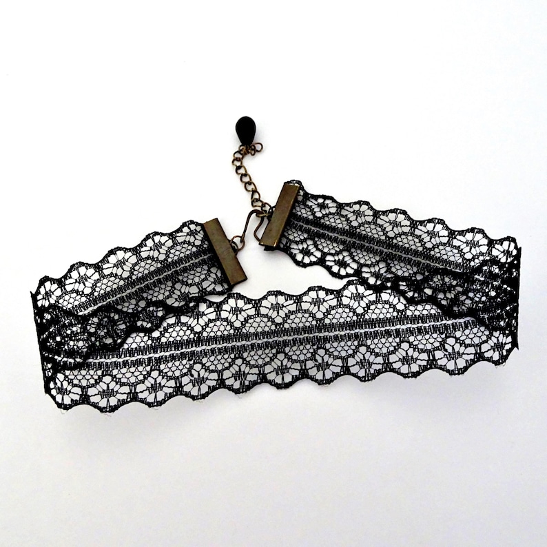 Black Lace Choker Necklace, Gothic Victorian Style - Etsy