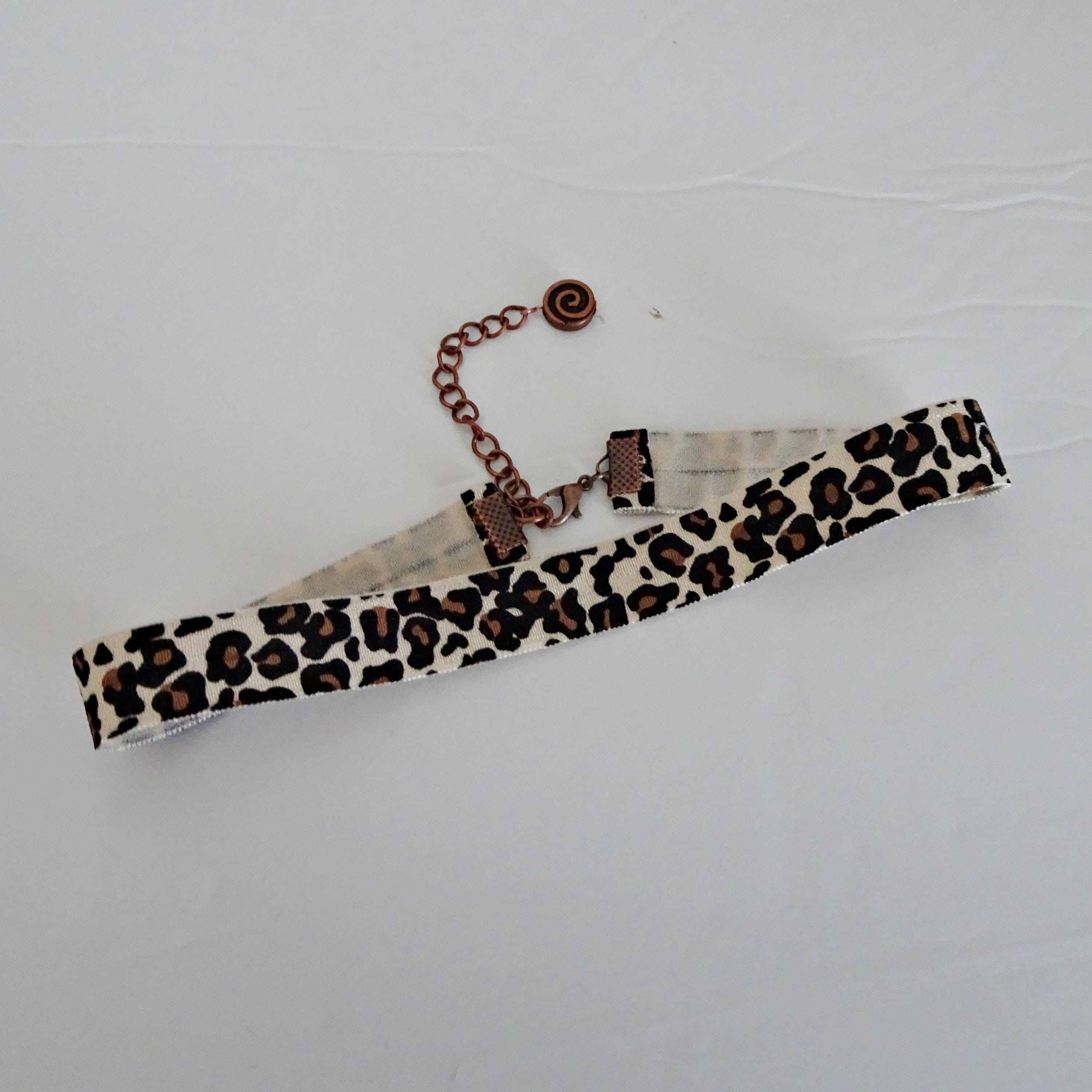Animal Print Leopard Choker Necklace Leopard Print Choker