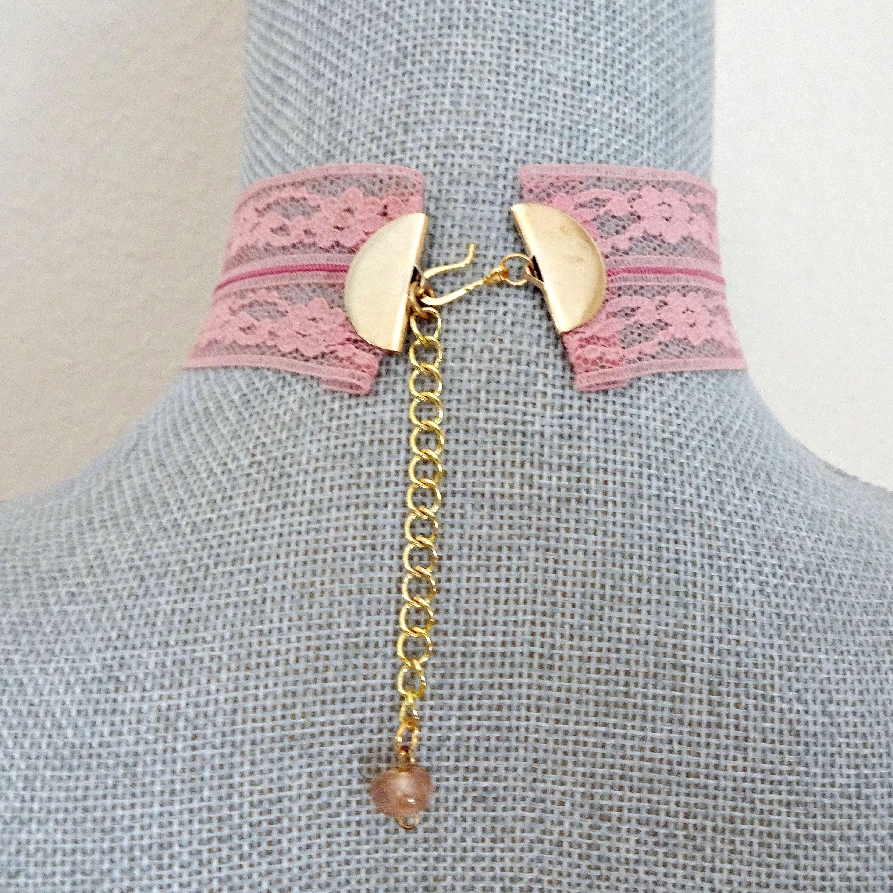 Collier Ras De Cou Dentelle Avec Camée - Style Ancien/vintage - Neuf Sans Emballage