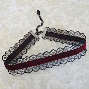 tunica Ribbon Jacquard Knitted Choker Black Ribbon Choker