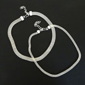 Silver Ball Chain Choker Necklace