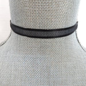 Doorzichtige chokerketting met zwart lint, hipster, zwarte choker