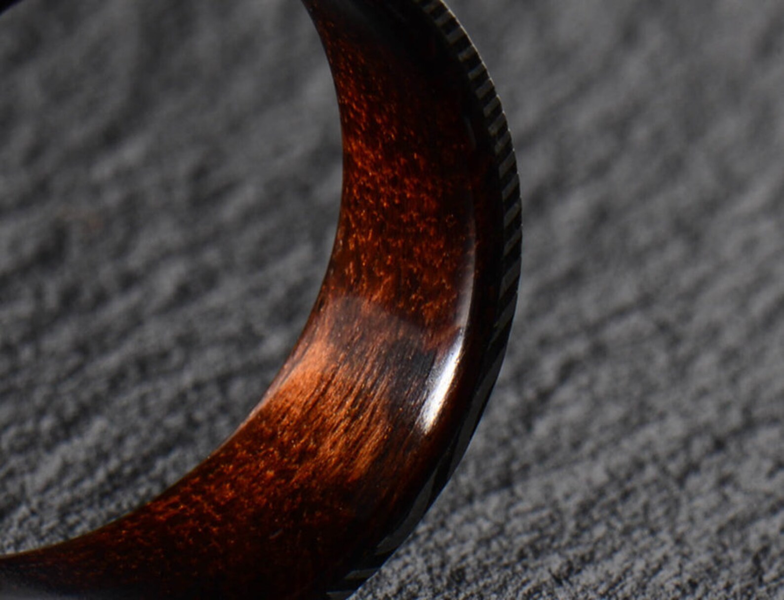 Stainless Damascus Steel and Snakewood Mens Wedding Band Etsy