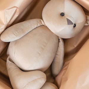 Osito de peluche personalizado neutro, peluche reconfortante