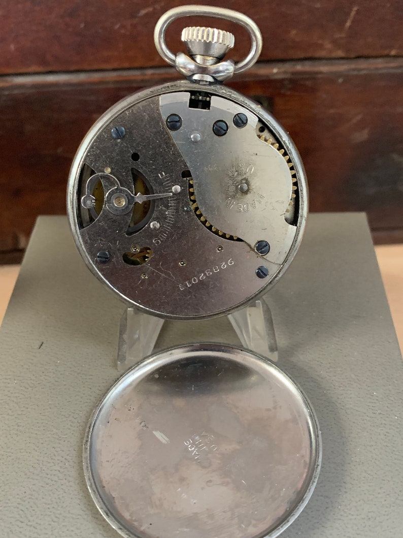 Vintage Ingersoll Crown pocket watch from c1940 made in USA Etsy