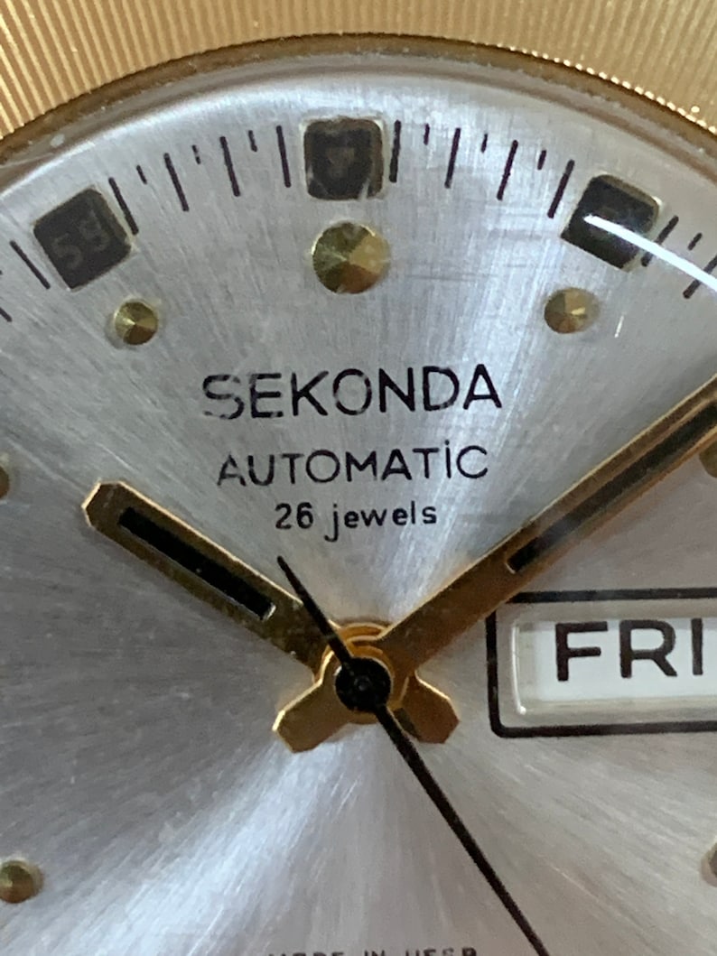 Men s Vintage Big Ussr Sekonda Watch 26 Jewels Automatic Etsy