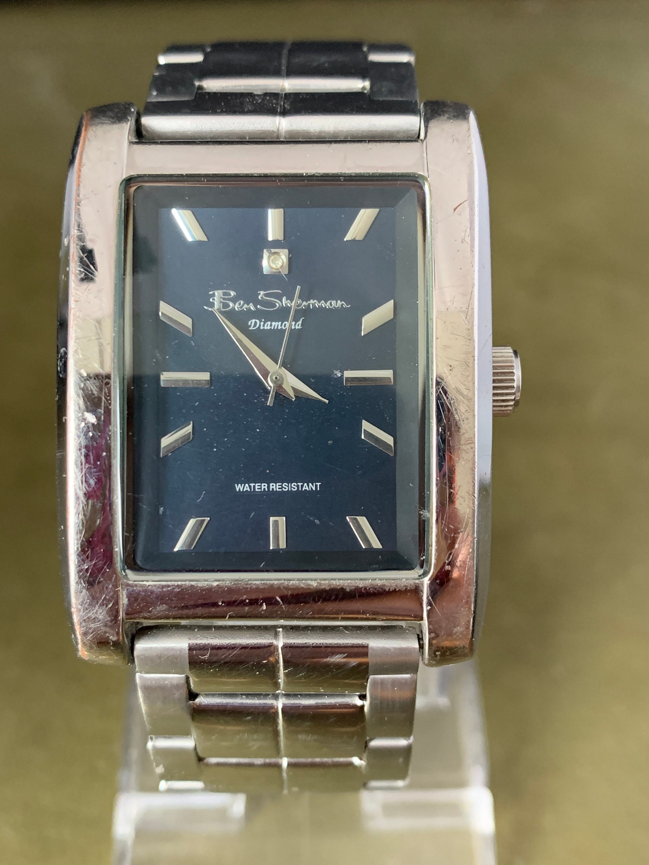 Reloj vintage grande Ben Sherman Diamond de caja rectangular - Etsy España