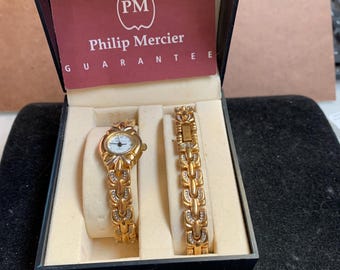 Philip Mercier ladies watch and matching bracelet
