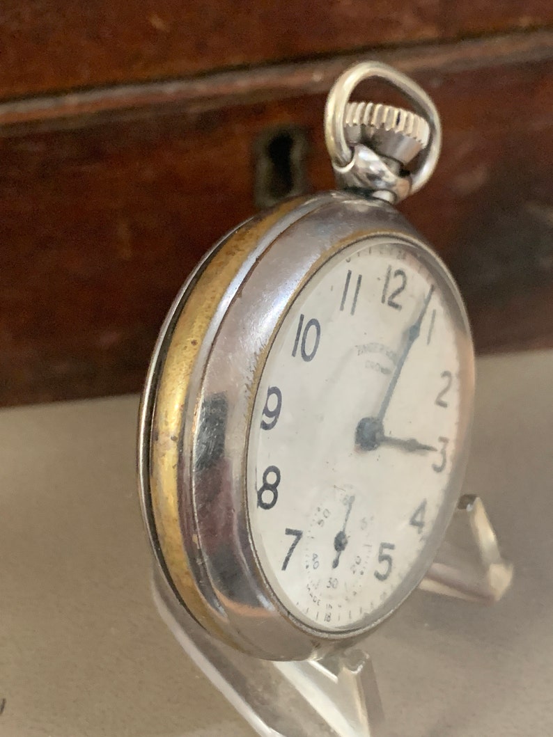 Vintage Ingersoll Crown pocket watch from c1940 made in USA Etsy