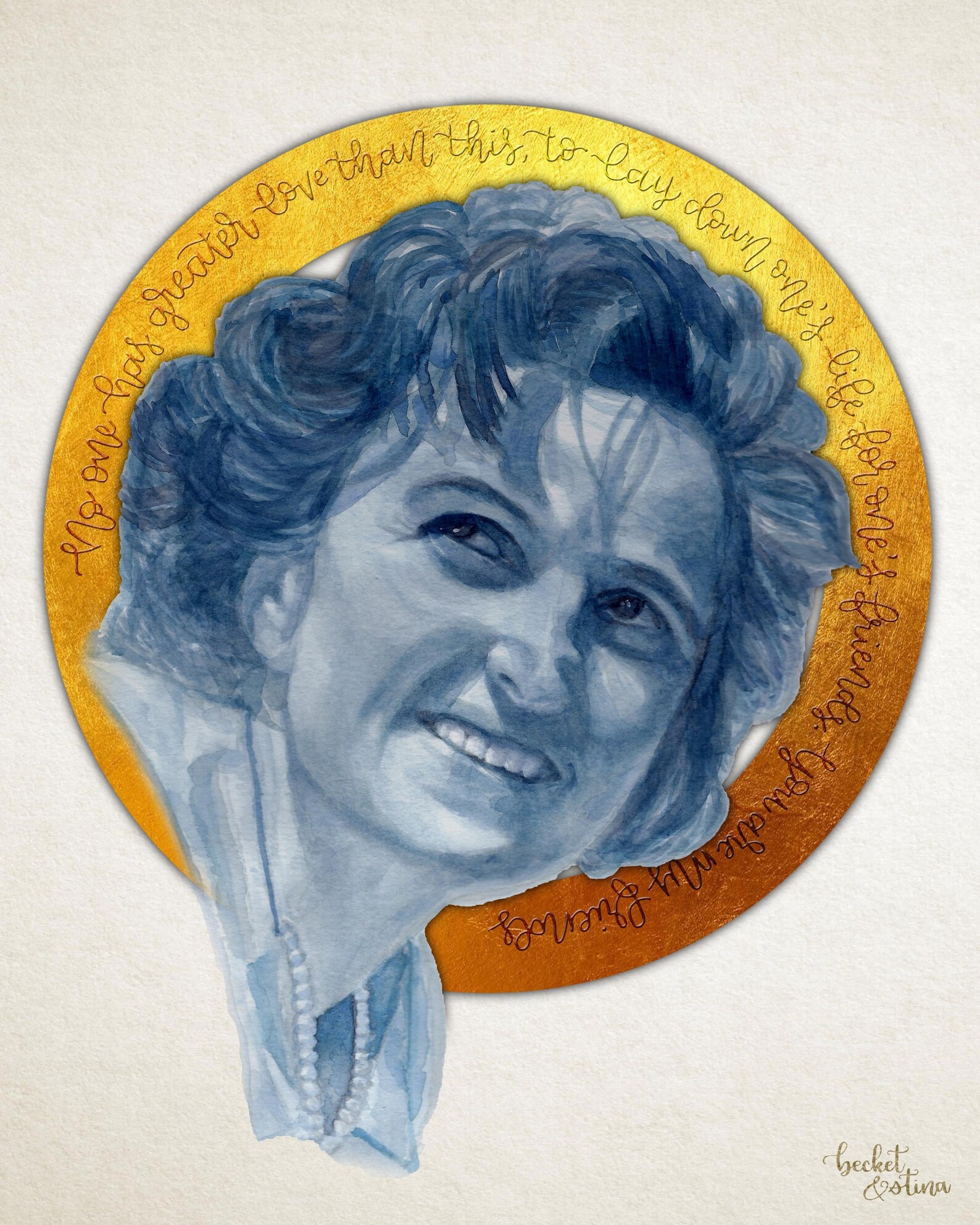 St. Gianna Molla Watercolor print | Etsy