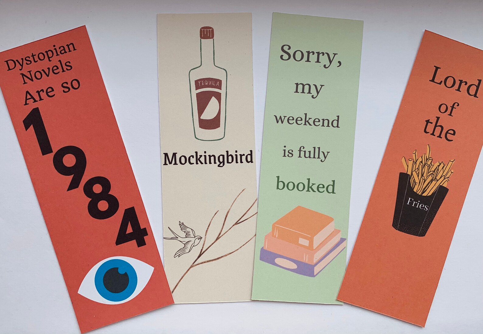Pun bookmarks bookmark set joke bookmarks literature Etsy
