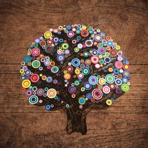 Paper Quilling Rainbow Tree