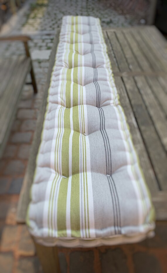 Tufted Bench Cushion Custom French Mattress Linen Floor Etsy