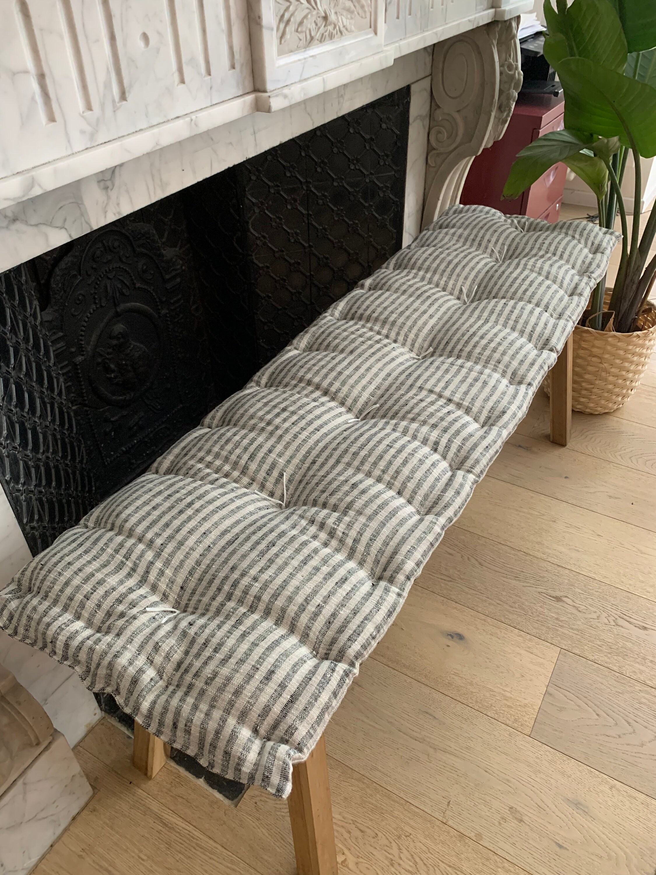 Tufted bench cushion / Custom Seat Pad / French Mattress / Etsy