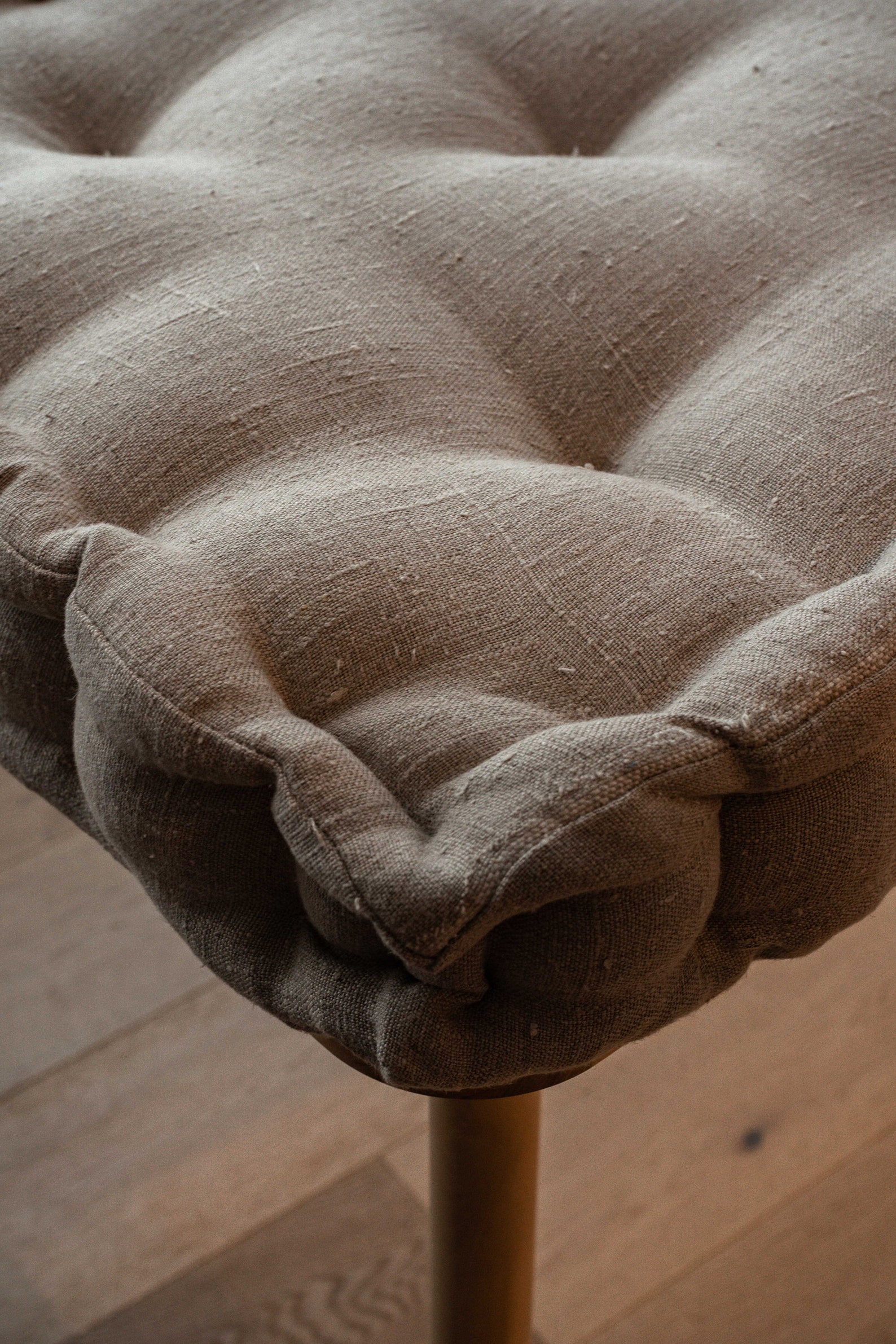 Linen French Tufted Bench Cushion Handmade to Order Etsy