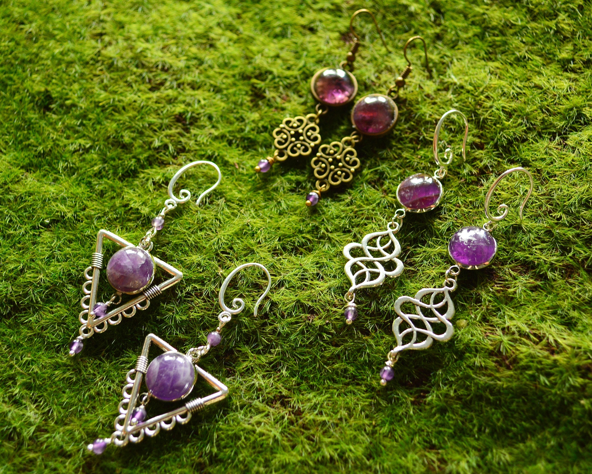 Empath protection witch jewelry Celtic amethyst crystal  Etsy