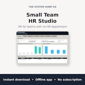 HR Software for Small Business | Employee Records, Attendance, Leave Tracker & Payroll | Offline App, No Subscription