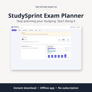 SAT ACT Study Planner Software | Exam Timetable Generator with Pomodoro Timer, Spaced Repetition & Printable Schedule | Offline App