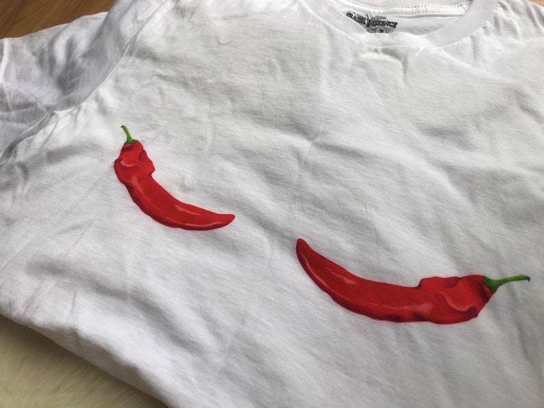 Red Pepper Bra Shirt Cute Red Pepper Shirt Chili Pepper Etsy