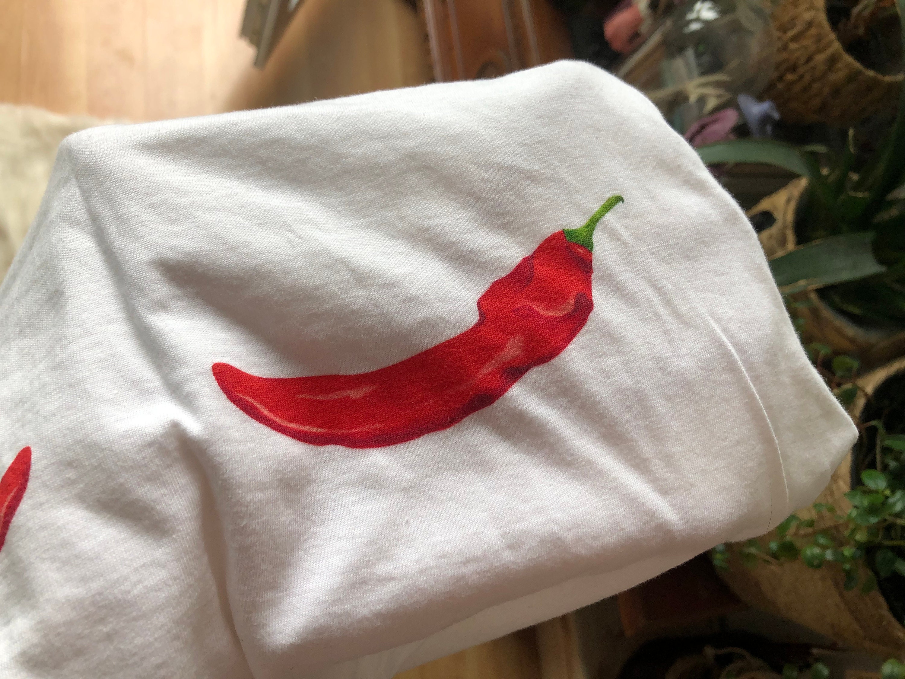 Red Hot Chili Peppers Shirt Chili Pepper Shirt Chili Boob Shirt Red Pepper  Bra Shirt Womens Red Pepper Shirt RHCP Shirt 