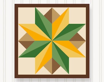 Barn Quilt Wall Art, 8 Sizes, Outdoor & Indoor Square Block, Home Decor Accent, BQ034-02