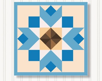Barn Quilt Wall Art, 8 Sizes, Outdoor & Indoor Square Block, Home Decor Accent, BQ130-03