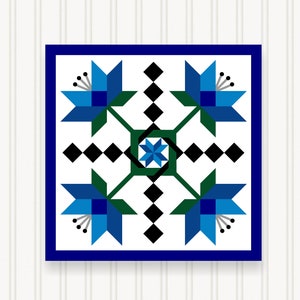 Barn Quilt Wall Art, 8 Sizes, Outdoor & Indoor Square Block, Home Decor Accent, BQ104-04