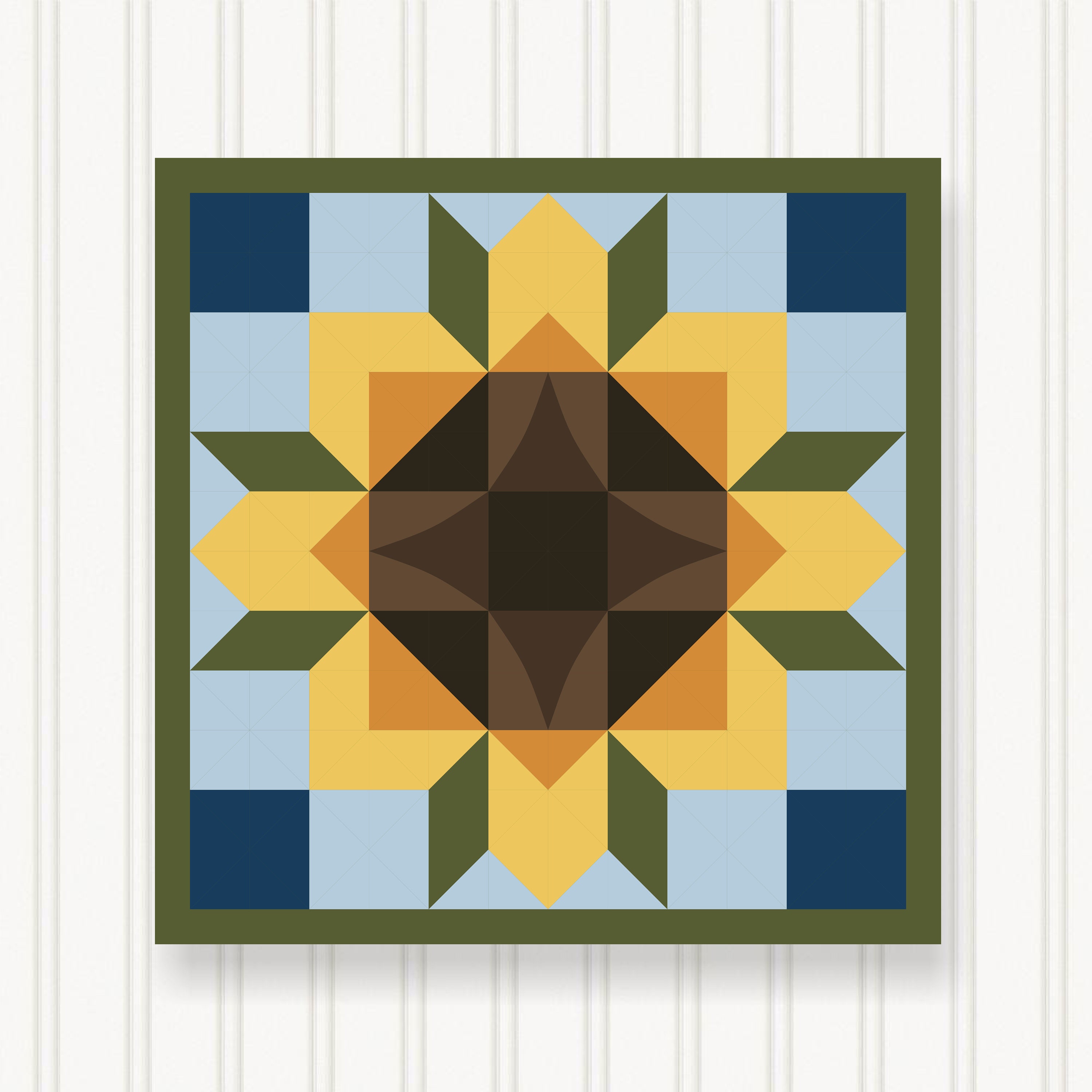 Barn Quilt Wall Art, 8 Sizes, Outdoor & Indoor Square Block, Home Decor Accent, BQ051