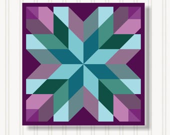 Barn Quilt Wall Art, 8 Sizes, Outdoor & Indoor Square Block, Home Decor Accent, BQ110-21