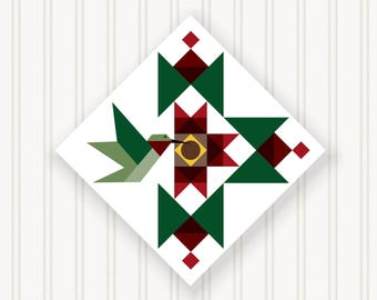 Barn Quilt Wall Art, 8 Sizes, Outdoor & Indoor Square Block, Home Decor Accent, BQ105-02